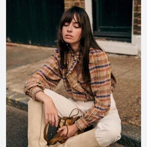 Sezane Coline Shirt Carreaux Folk - Size 34